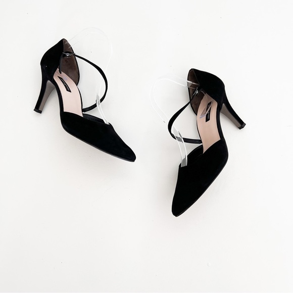 Paul Green Black Suede Womens Valetta d'Orsay Pumps, size 9 - Picture 6 of 16